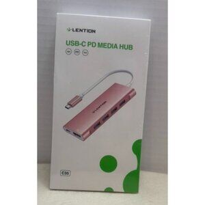Lention USB-C PD Media Hub C35 Rose Gold